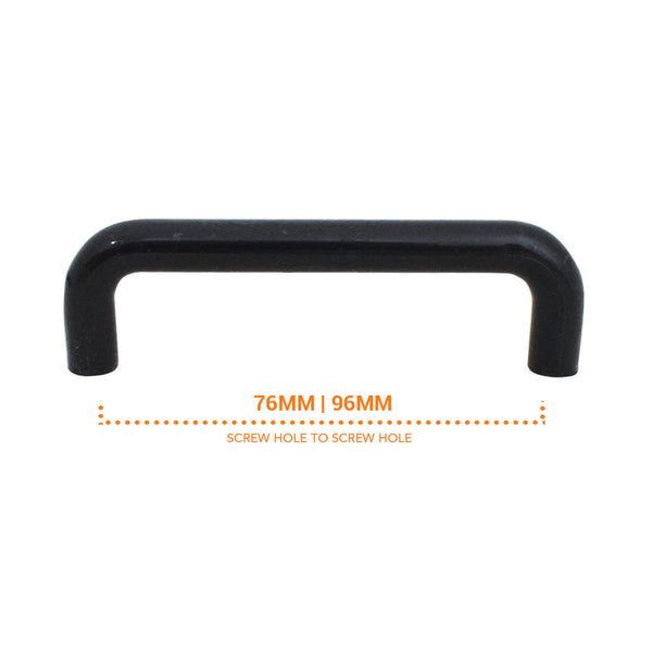 1229 Plain Black Plastic Pull Handle