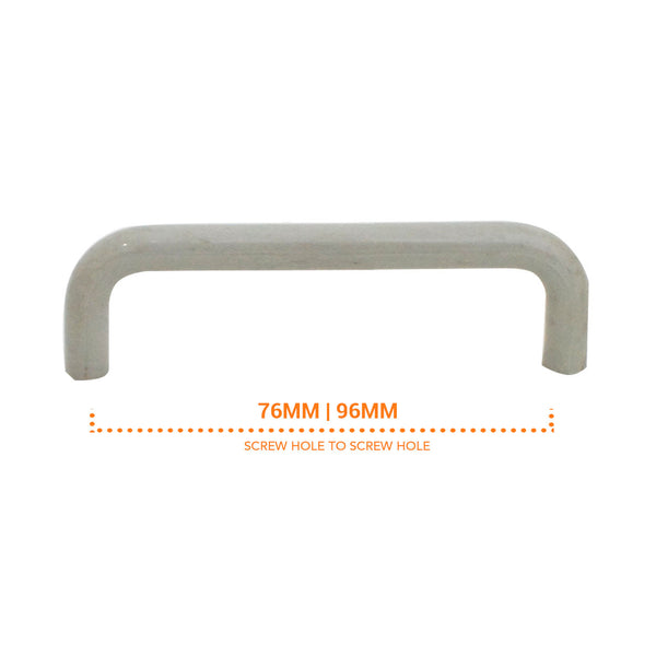 1229 Plain Gray Plastic Pull Handle