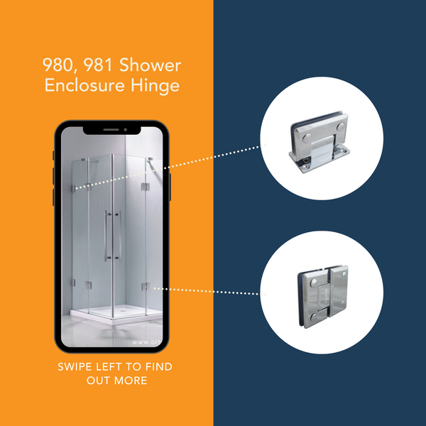 Tajima Glass to Glass Stainless 304 Shower Hinge