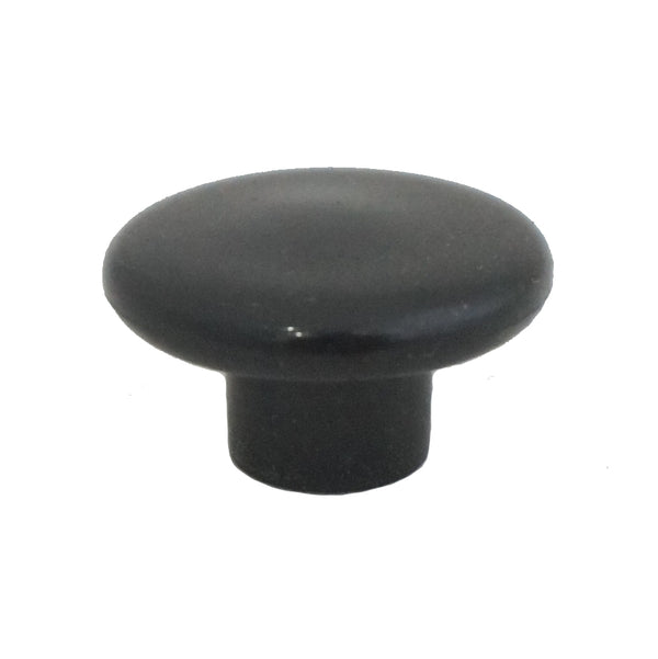1230 Plain Black Plastic Knob - Magnificent Marketing (DIY Builders Hardware)
