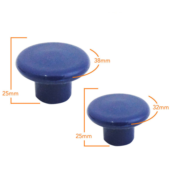 1230 Plain Blue Plastic Knob