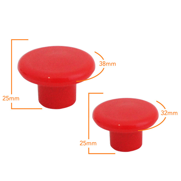 1230 Plain Red Plastic Knob