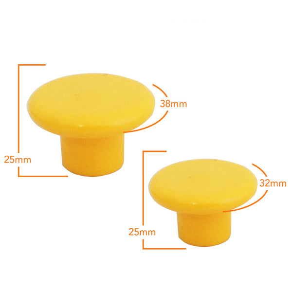 1230 Plain Yellow Plastic Knob