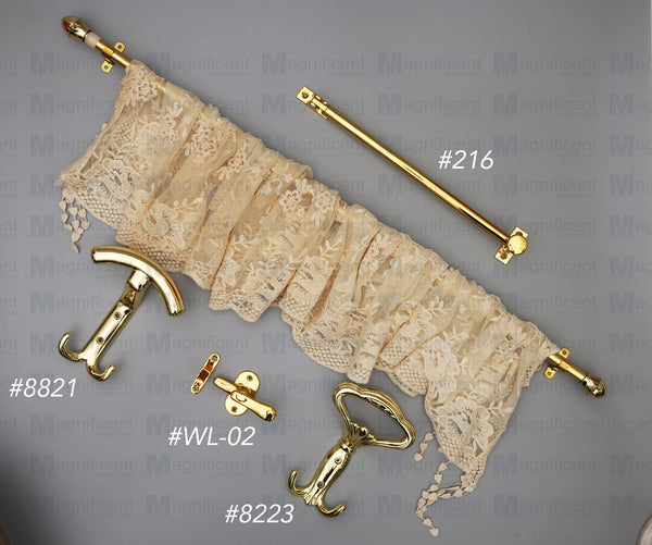 Brass Plated Tieback Hook