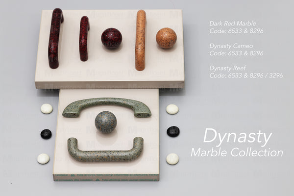 6533 Rounded Dark Red Marble Plastic Knob