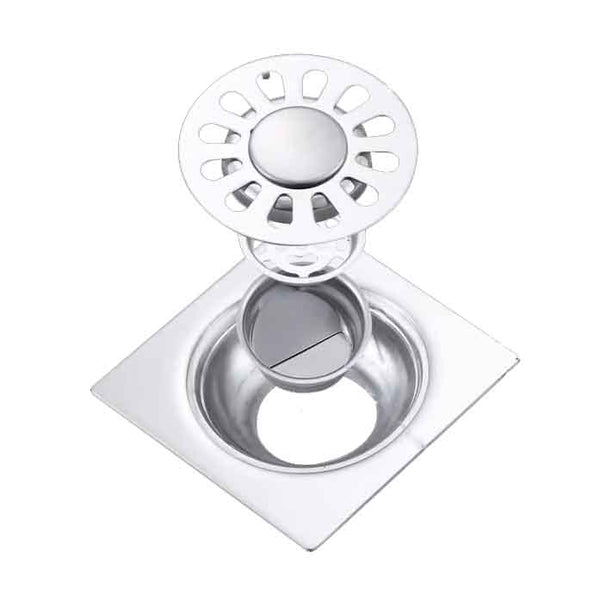 6x6 Stainless Strainer with Odor Trap