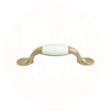 1404 White / Antique English Classy Ceramic Pull