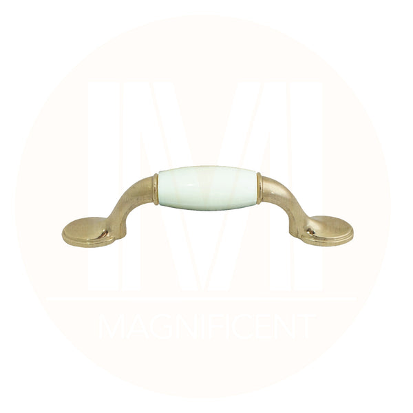 1404 White / Antique English Classy Ceramic Pull