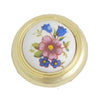 1406 Ceramic Flower Knob Wrapped in Brass Plated Base
