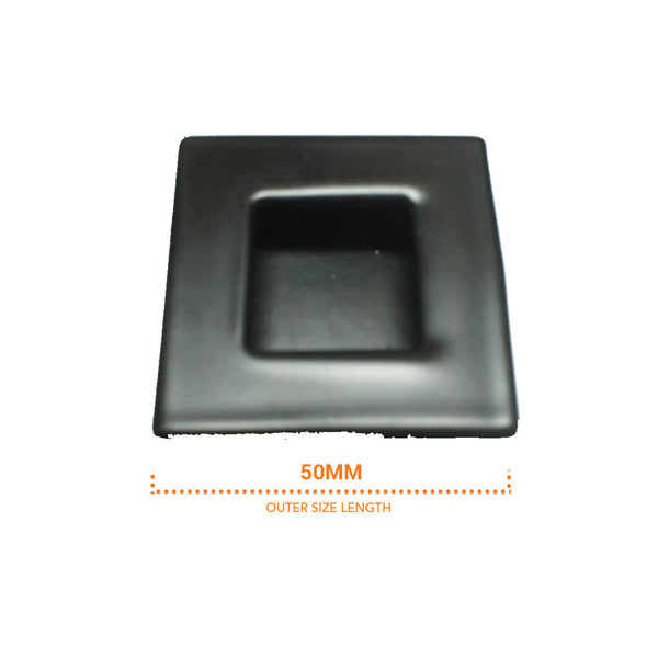 1411 Square Black Flush Pull