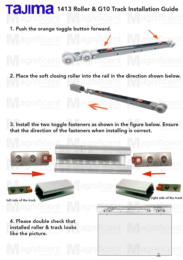 Soft Close Silent Roller & Door Track