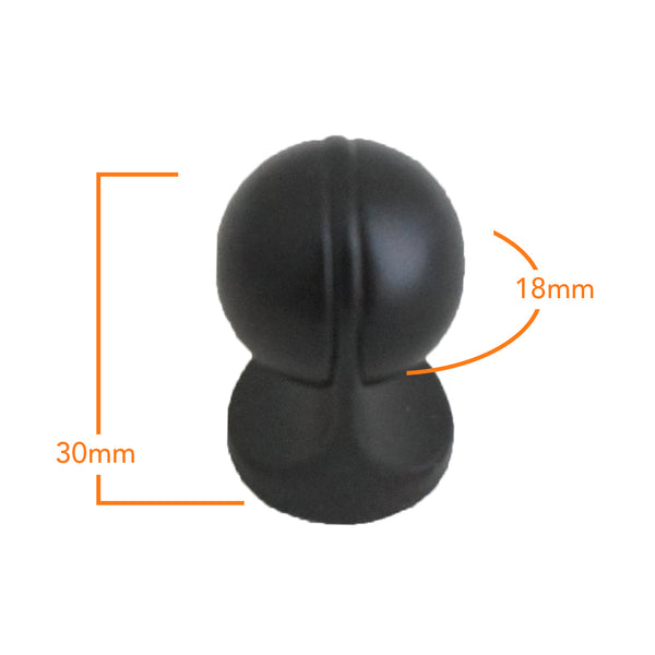 1504 Black Powdered Knob