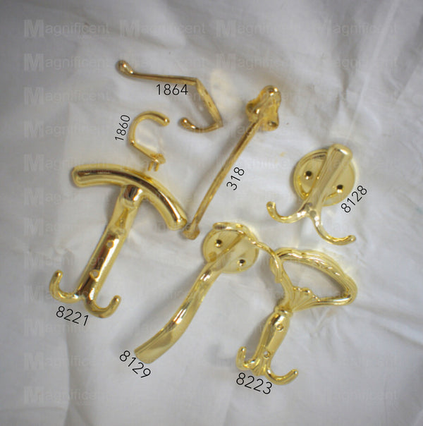 Brass Plated Tieback Hook