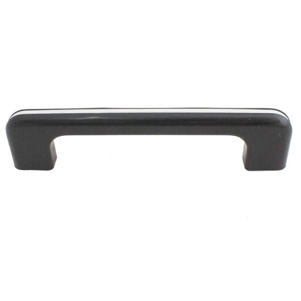 164 Black with White Stripes Plastic Pull - Magnificent Marketing (DIY Builders Hardware)