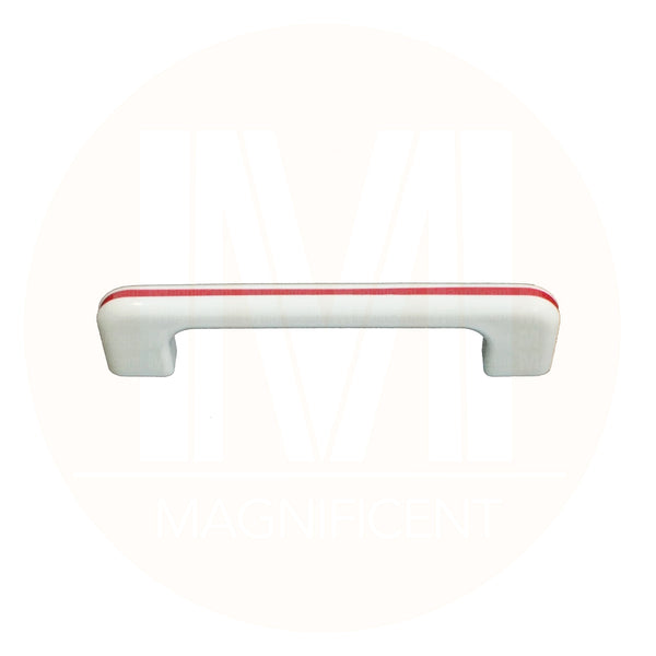 164 White with Red Stripes Plastic Pull