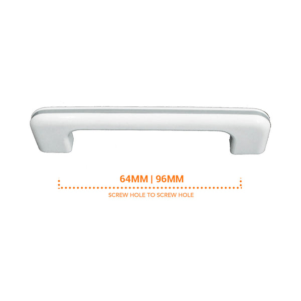 164 White with Gray Stripes Plastic Pull