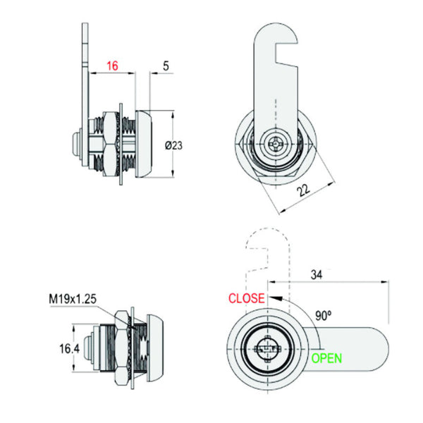Target 9007 Cam Lock