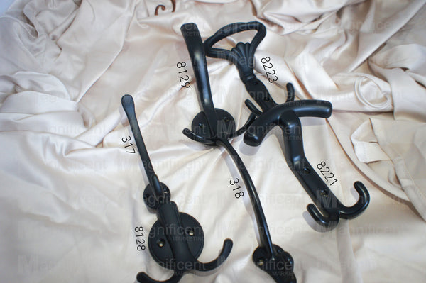 Black Powder Coated Tieback Hook