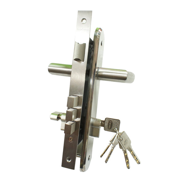 Corona Entrance Mortise Lockset with Round Backplate