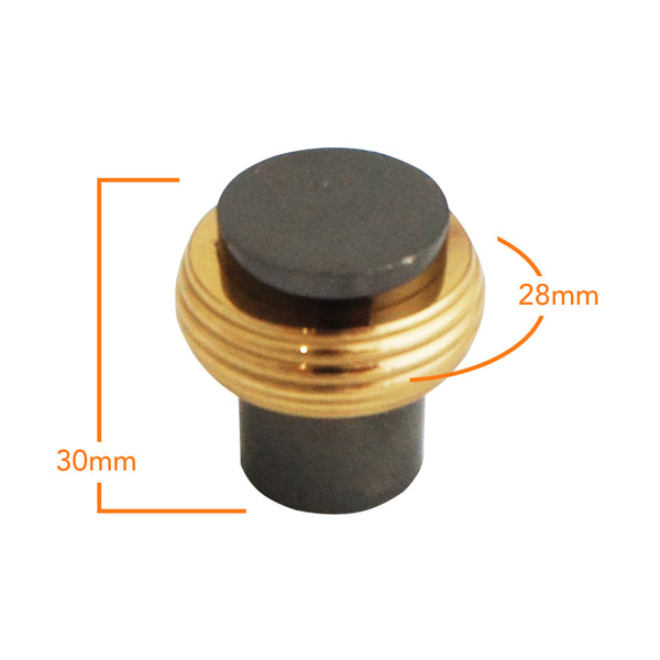 MB301 Decorative Black Polished Brass Knob Handle