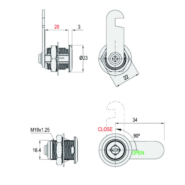 Target 9007 Cam Lock