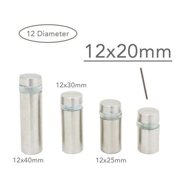 12mm Glass Standoff Sign Board Holder (Stainless)