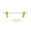 2169 Classy White Solid Brass Pull