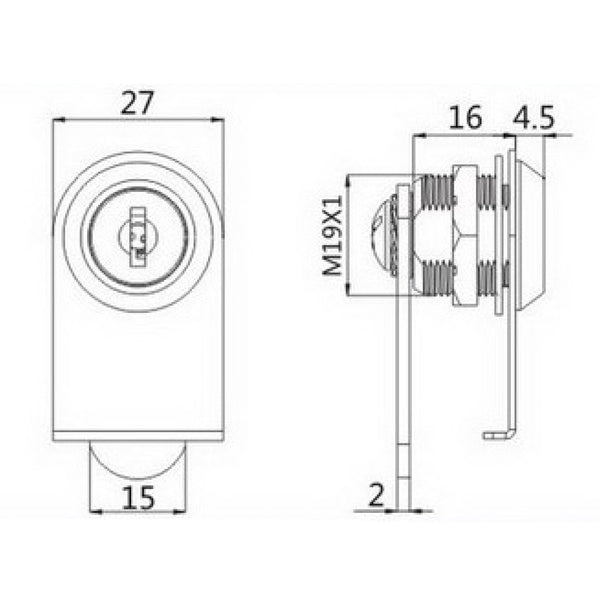 Evergood 218 Glass Cam Lock