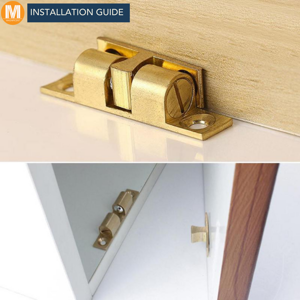 Brass Double Ball Catches (Polished Brass)