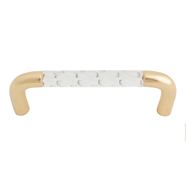 2372 Acrylic Crystal Like Brass Pull