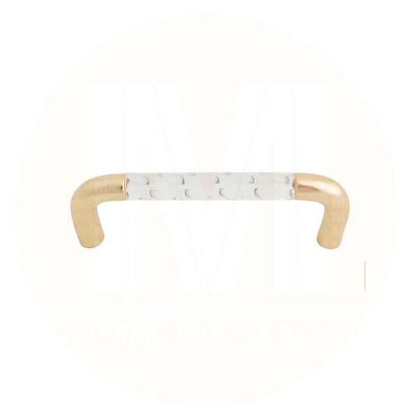 2372 Acrylic Crystal Like Brass Pull