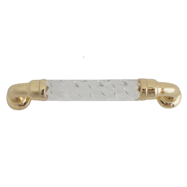 2374 Acrylic Crystal Like Brass Pull