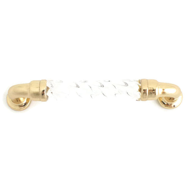 2374 Acrylic Crystal Like Brass Pull