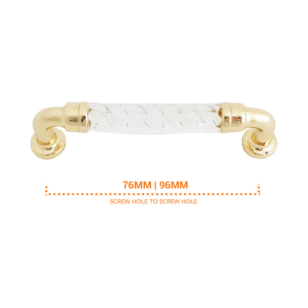 2374 Acrylic Crystal Like Brass Pull
