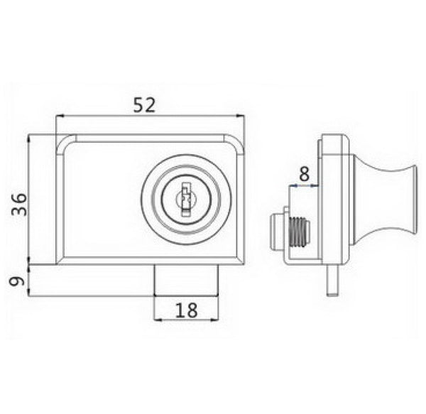Evergood 258 Double Glass Lock