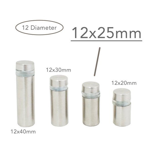 12mm Glass Standoff Sign Board Holder (Stainless)