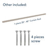 Chrome Plated 1/2" Cafe Rod Set