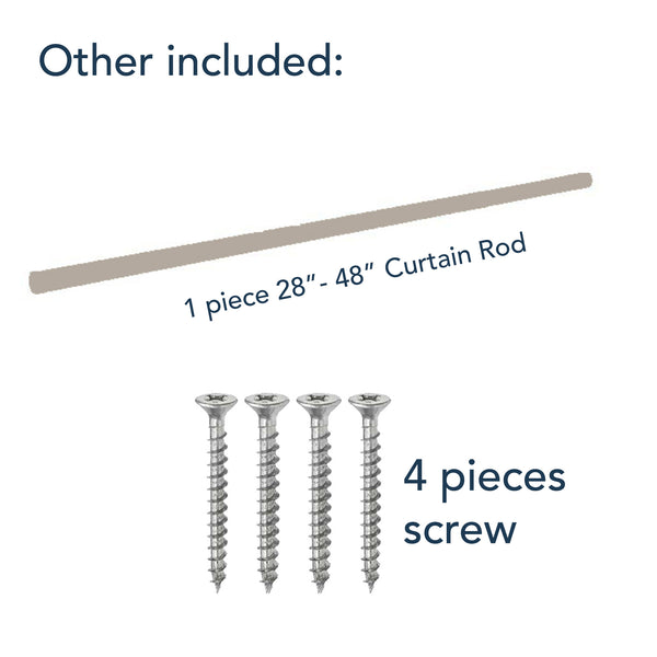 Chrome Plated 1/2" Cafe Rod Set