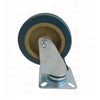 Plate Type With Brake Gray Rubber Caster