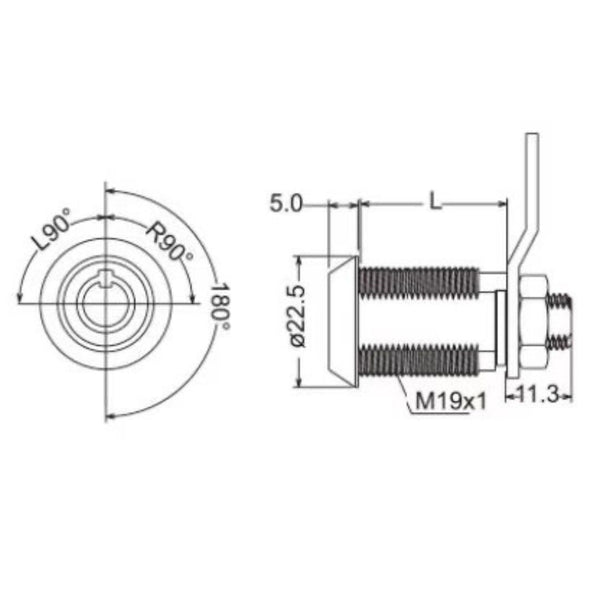 3302 Tubular Cam Lock