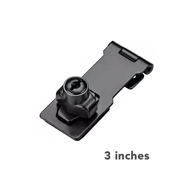 Black Keyed Hasp Lock