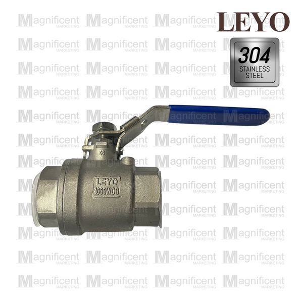 Leyo Stainless 304 Ball Valve 200 psi (2pc Design)