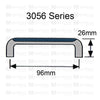 3056 Plastic White / Green Pull Handle