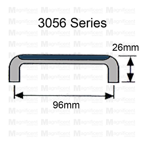 3056 Plastic White / Green Pull Handle