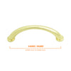 307 Plain Arc Brass Pull