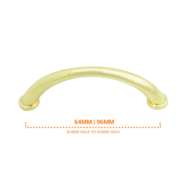 307 Plain Arc Brass Pull