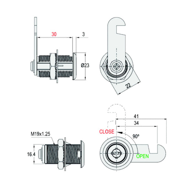 Target 9007 Cam Lock