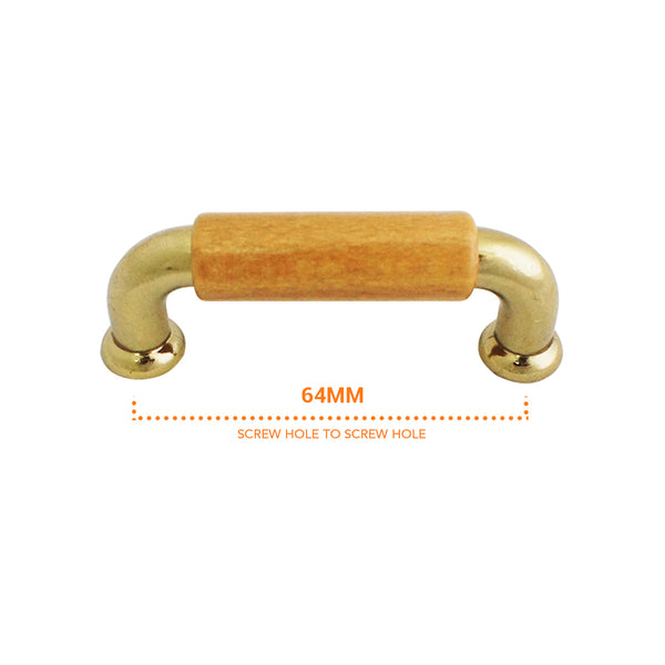 3113 Dark Oak Zinc Brass Plated Pull