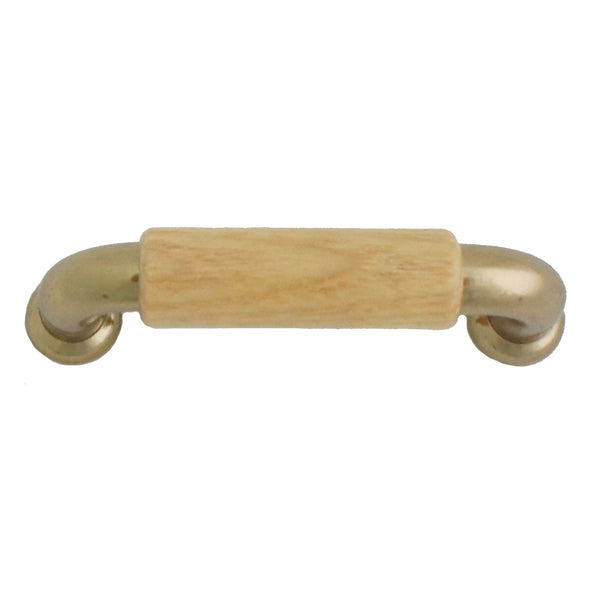 3113 Light Oak Zinc Brass Plated Pull - Magnificent Marketing (DIY Builders Hardware)