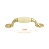 332 Beige / Brass Classy Ceramic Pull